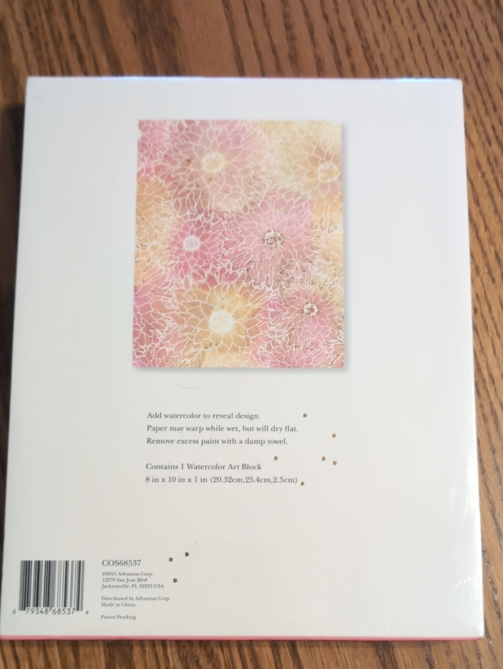 Watercolor Art Block with Floral Reveal - Pink & Cream